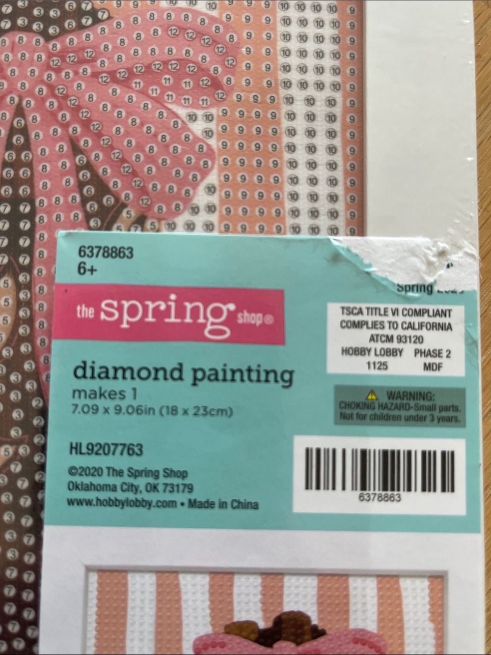 Diamond Painting Boot with Pink Bow Wall Art NWT - Picture 3 of 3